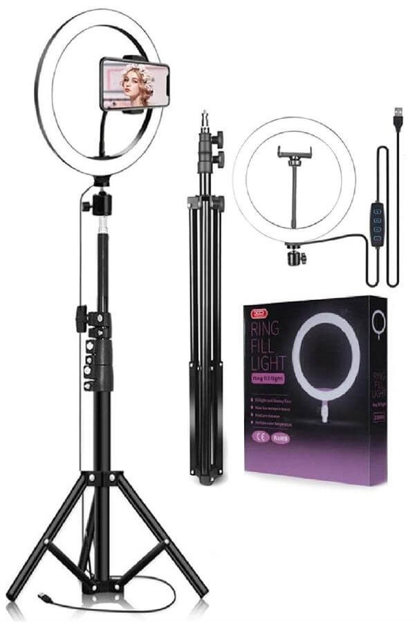 10 Inç Ring Lıght 120 Led Influencer Youtuber Tiktok Telefon Tutucu Makyaj Işığı 2.1 Mt Trıpod