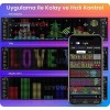 37 CM Led Panel Yazı Yazan Telefon Kontrollü Led Ekran Kamyon Otobüs iş Yeri Araba Cam Duvar