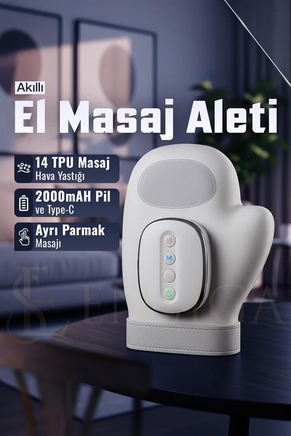 5 seviyeli Elektrikli El Masajı Sıcak Kompres Masajı Hava Sıkıştırma Titreşim Masajı Parmak Masajı