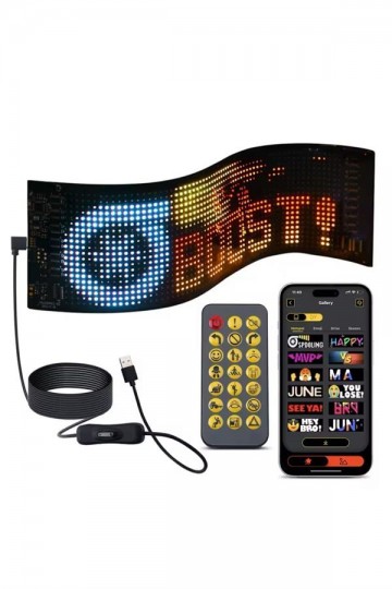 64 CM Led Panel Yazı Yazan Telefon Kontrollü Led Ekran Kamyon Otobüs iş Yeri Araba Cam Duvar