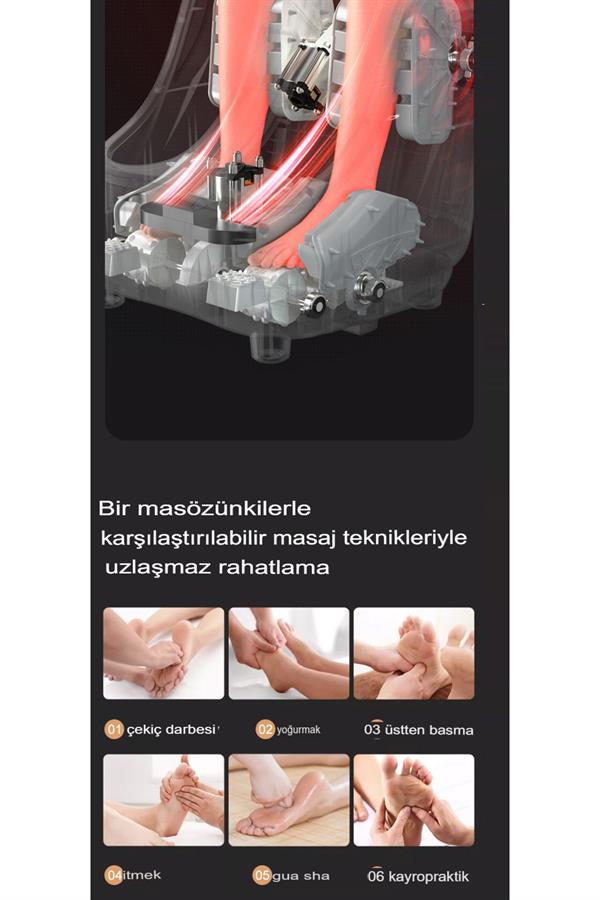 Ayak Bacak Sıcak Hava Isıtma Masajı Ayarlanabilir Sessiz Lcd Ekran Uzaktan Kumanda