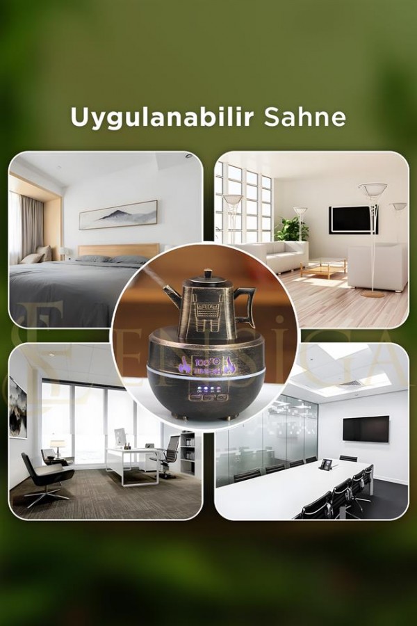 Çaydanlık Şekilli Ultrasonik Aroma Difüzör Uçucu Yağ Konabilir Bronz Çaydanlık Şekilli Ultrasonik Aroma Difüzör Uçucu Yağ Konabilir Bronz