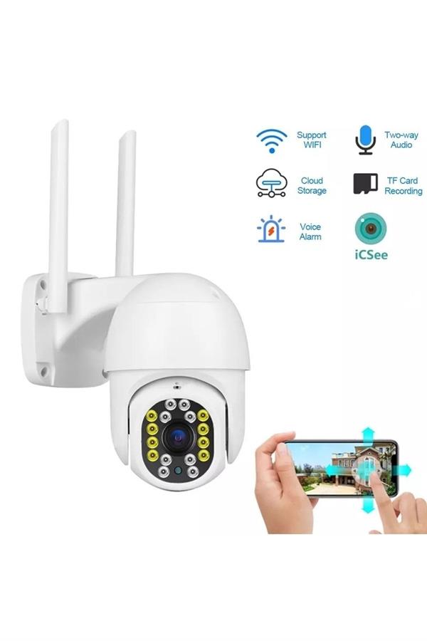 Kablosuz Wıfı Kamera Akıllı Otomatik Izleme Monitör Ip Kamera Su Geçirmez Açık Güvenlik Gözetim