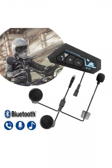 Kask Kulaklık Bt22 Bluetooth Motosiklet Kulaklık 5.0 Bluetooth Intercom Motosiklet Kulaklık
