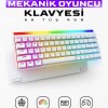 Mekanik Kablolu Oyuncu Klavyesi | RGB Aydınlatmalı 68 Tuş Türkçe Q