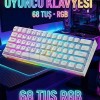 Mekanik Kablolu Oyuncu Klavyesi | RGB Aydınlatmalı 68 Tuş Türkçe Q