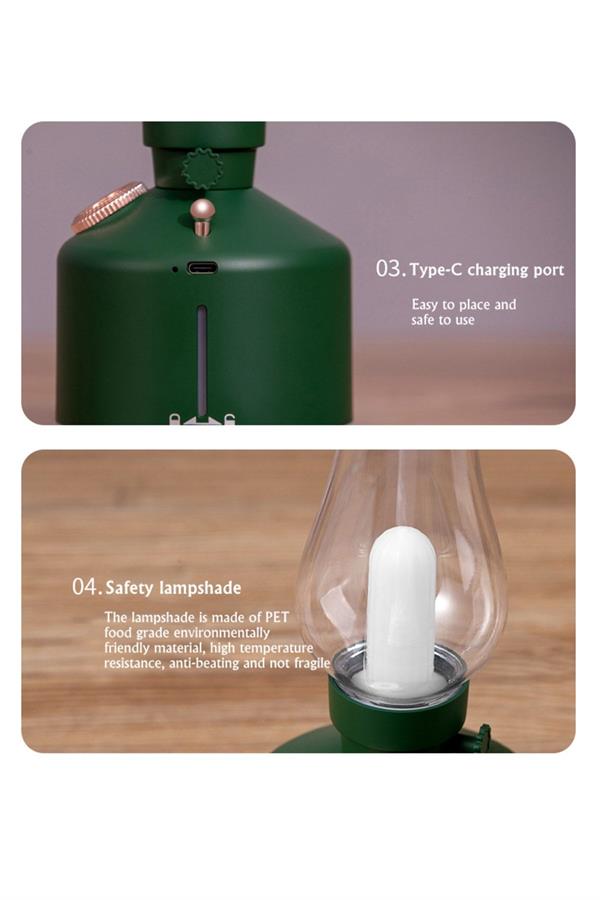 Nostalji Hava Nemlendirici Ile Led Işık Aromaterapi Difüzör Kablosuz Mist Maker Usb Şarj Edilebilir Nostalji Hava Nemlendirici Ile Led Işık Aromaterapi Difüzör Kablosuz Mist Maker Usb Şarj Edilebilir
