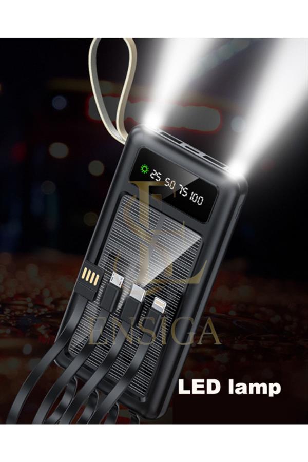Solar 20.000mah Şarj Powerbank Led Ekran Göstergeli Işıklı Solar 20.000mah Şarj Powerbank Led Ekran Göstergeli Işıklı