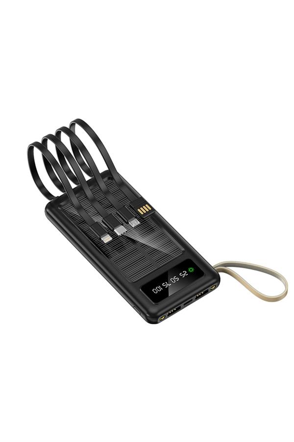 Solar 20.000mah Şarj Powerbank Led Ekran Göstergeli Işıklı Solar 20.000mah Şarj Powerbank Led Ekran Göstergeli Işıklı
