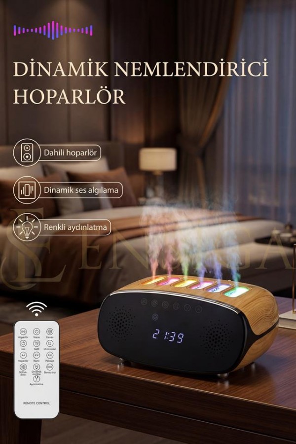 Speaker Özellikli Bluetooth Işıklı Hava Nemlendirici Aroma Difüzör Hava Nemlendirici 500ML Speaker Özellikli Bluetooth Işıklı Hava Nemlendirici Aroma Difüzör Hava Nemlendirici 500ML