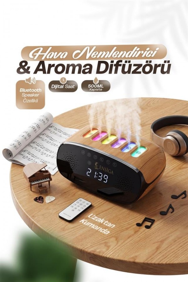Speaker Özellikli Bluetooth Işıklı Hava Nemlendirici Aroma Difüzör Hava Nemlendirici 500ML Speaker Özellikli Bluetooth Işıklı Hava Nemlendirici Aroma Difüzör Hava Nemlendirici 500ML