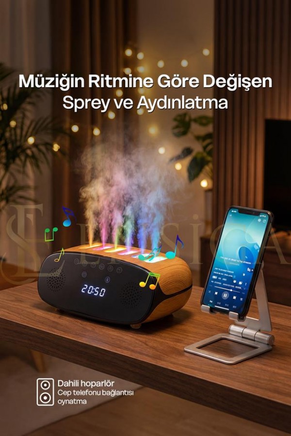 Speaker Özellikli Bluetooth Işıklı Hava Nemlendirici Aroma Difüzör Hava Nemlendirici 500ML Speaker Özellikli Bluetooth Işıklı Hava Nemlendirici Aroma Difüzör Hava Nemlendirici 500ML