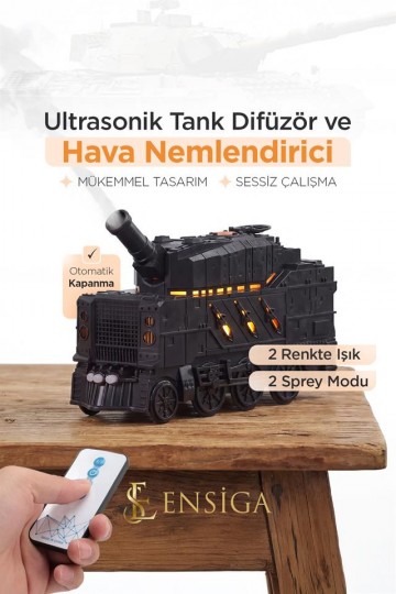 Tren Tasarımlı LED Işıklı Aroma Difüzör & Hava Nemlendirici