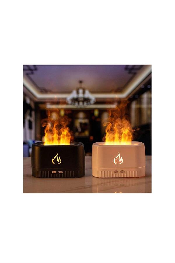 Ultrasonic Hava Nemlendirici Buhar Makinesi Alev Efektli 3D Aroma Difüzör (Siyah) Ultrasonic Hava Nemlendirici Buhar Makinesi Alev Efektli 3D Aroma Difüzör (Siyah)