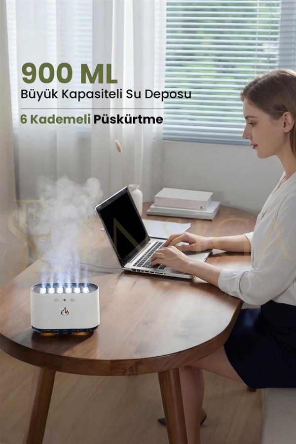 Ultrasonik Hava Nemlendirici Buhar Makinesi 6 Sprey Rgb Modlu Sese Duyarlı 900ml Ultrasonik Hava Nemlendirici Buhar Makinesi 6 Sprey Rgb Modlu Sese Duyarlı 900ml
