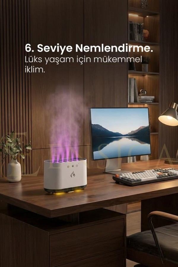 Ultrasonik Hava Nemlendirici Buhar Makinesi 6 Sprey Rgb Modlu Sese Duyarlı 900ml Ultrasonik Hava Nemlendirici Buhar Makinesi 6 Sprey Rgb Modlu Sese Duyarlı 900ml