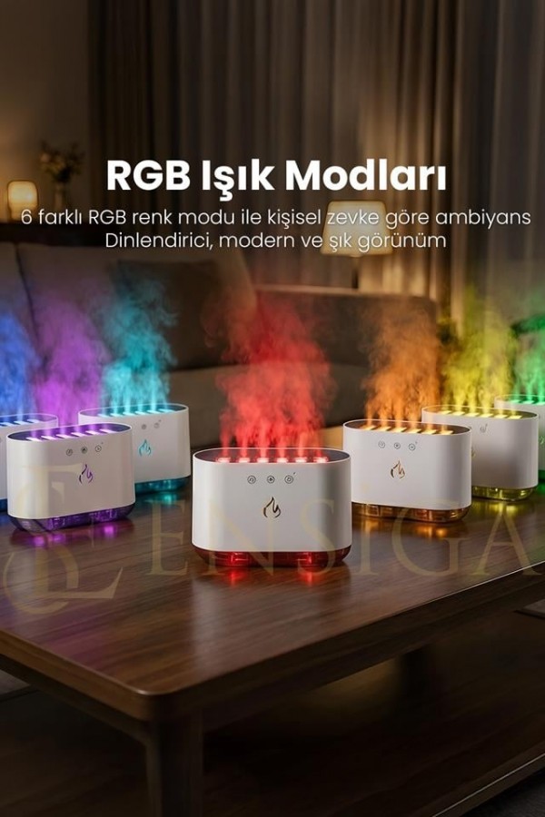 Ultrasonik Hava Nemlendirici Buhar Makinesi 6 Sprey Rgb Modlu Sese Duyarlı 900ml Ultrasonik Hava Nemlendirici Buhar Makinesi 6 Sprey Rgb Modlu Sese Duyarlı 900ml