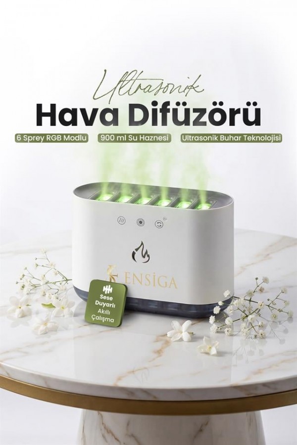 Ultrasonik Hava Nemlendirici Buhar Makinesi 6 Sprey Rgb Modlu Sese Duyarlı 900ml Ultrasonik Hava Nemlendirici Buhar Makinesi 6 Sprey Rgb Modlu Sese Duyarlı 900ml